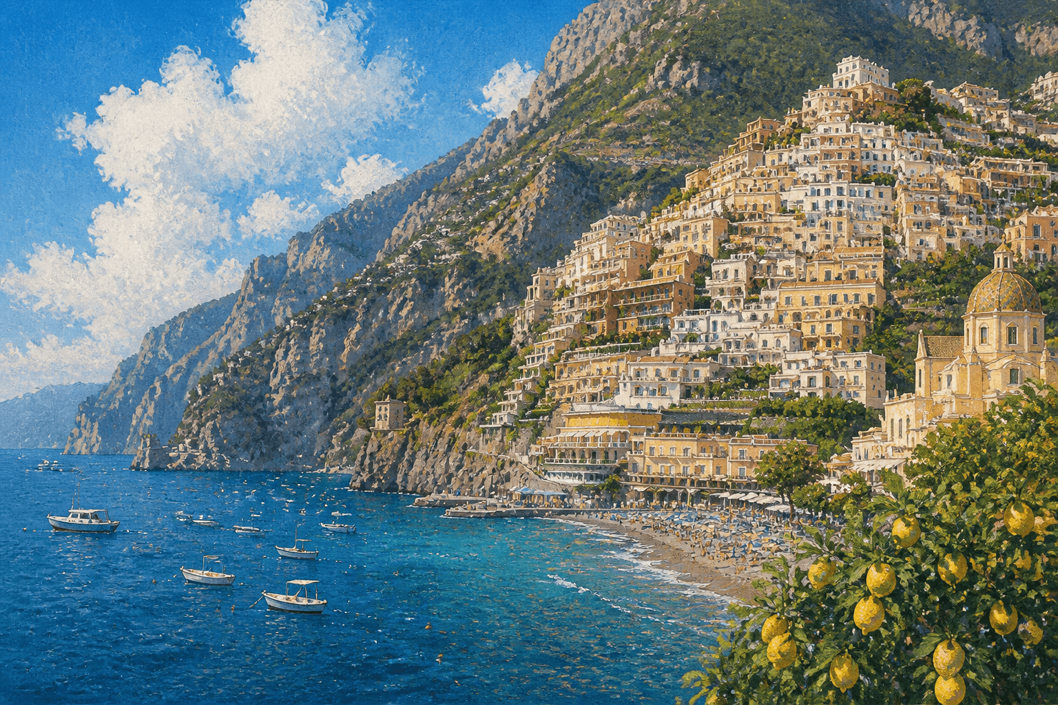 The cliffside town of Positano on Italy's Amalfi Coast